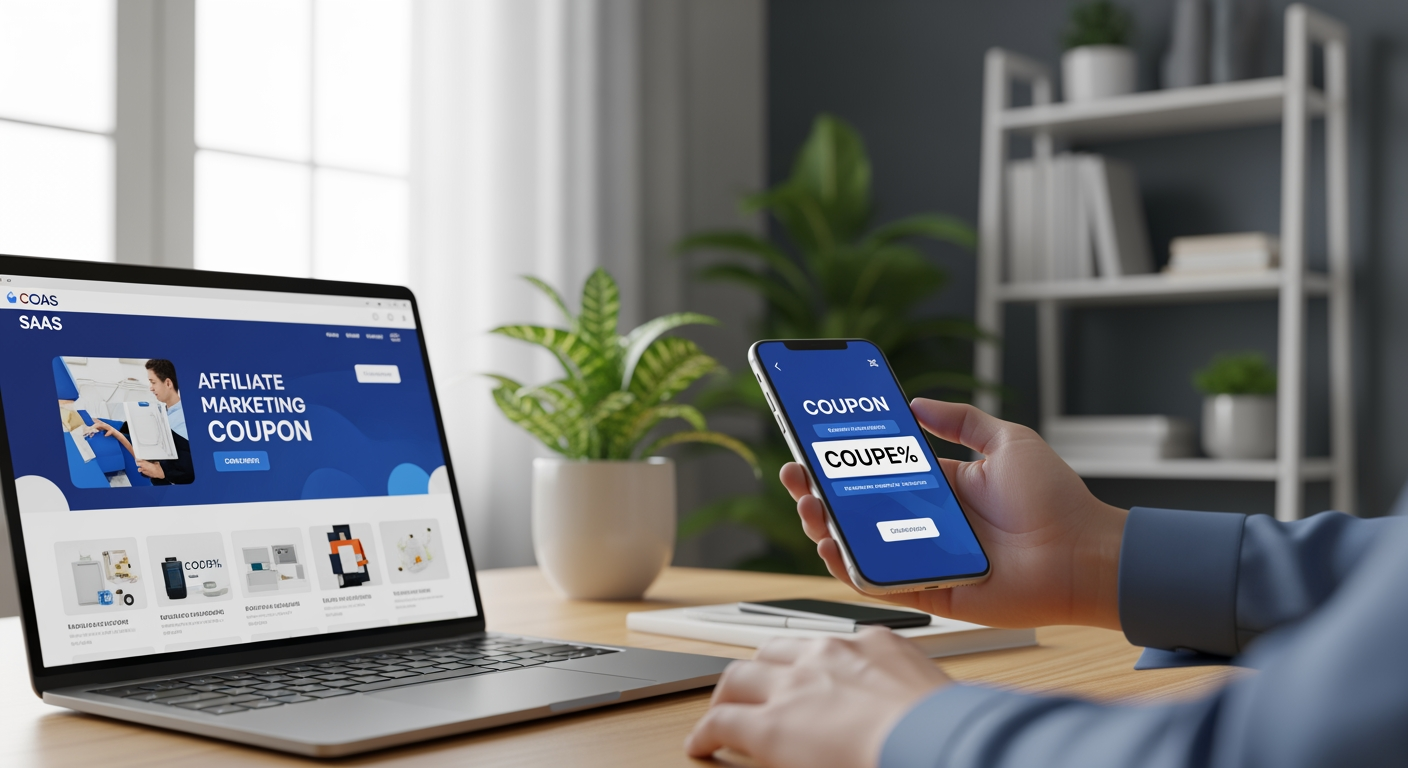 affiliate marketing coupon concept image with professional visual design and clear composition