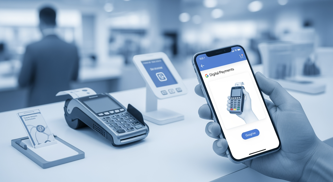 use google pay: concept image with professional visual design and clear composition